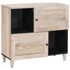 vidaXL Bufet Biały wybielany 80 x 33 x 75 cm Drewno z mango