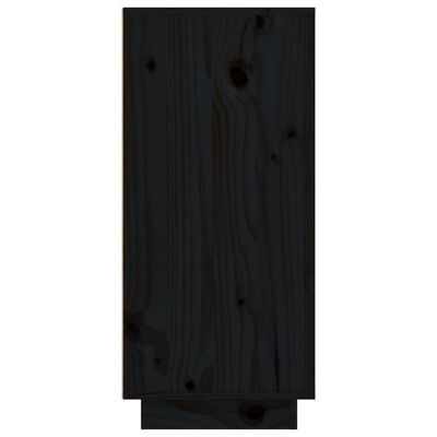vidaXL Komoda, czarna, 111x34x75 cm, drewno sosnowe