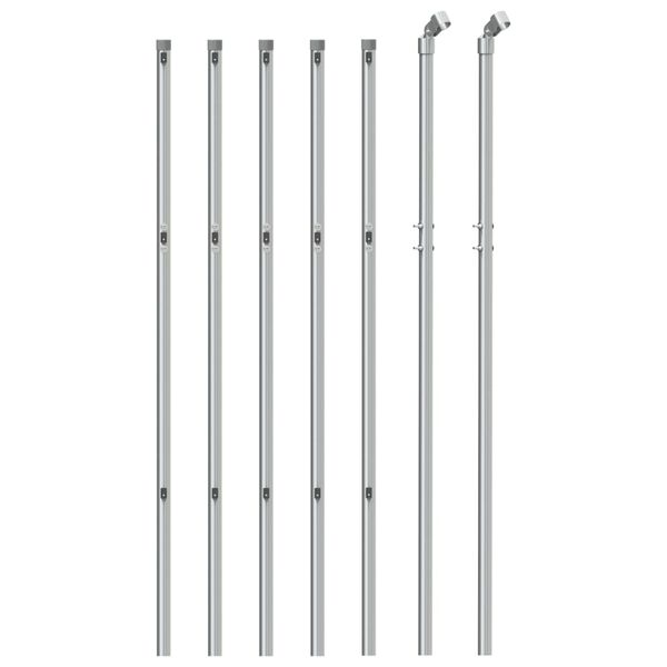 vidaXL Ogrodzenie z siatki, srebrne, 1x10 m