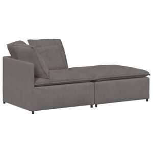 vidaXL Sofa modułowa z podn&oacute;żkiem i poduszkami Tkanina sztruksowa