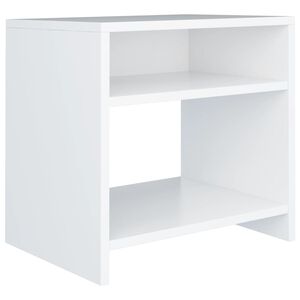 vidaXL Szafka nocna, biała, 40x30x40 cm, materiał drewnopochodny