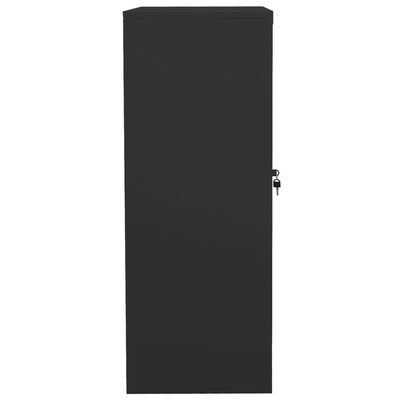vidaXL Szafka biurowa z doniczką, antracytowa, 90x40x128 cm, stalowa