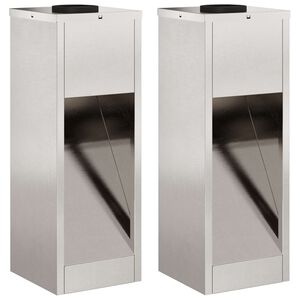 vidaXL Solarna Lampa LED na Ścieżkę 2 pcs Srebrny Stal nierdzewna