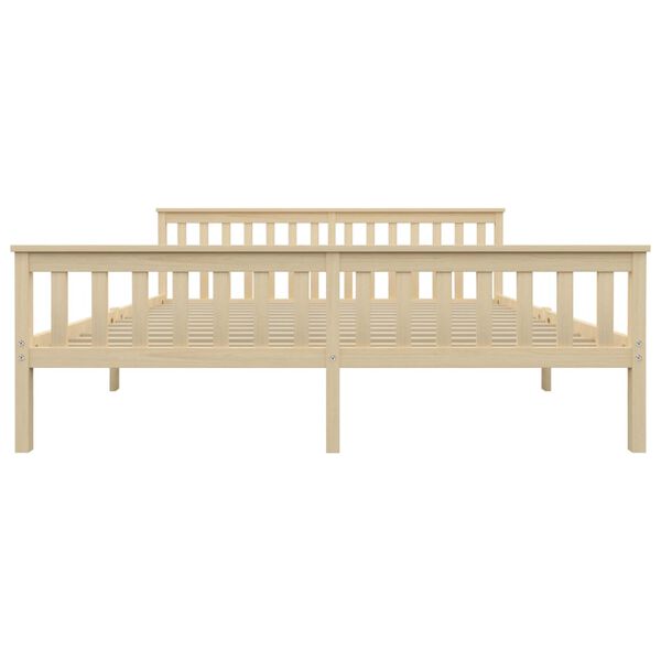 vidaXL Rama ł&oacute;żka z 2 szufladami, lite drewno sosnowe, 180 x 200 cm