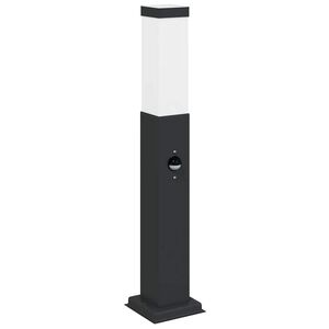 vidaXL Słupek oświetleniowy z czujnikiem 50 cm Czarny IP44