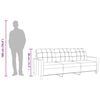 vidaXL 3-osobowa sofa, czarna, 180 cm, obita sztuczną skórą