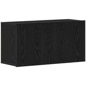 vidaXL Szafka RTV Czarny Dąb 80x30x41 cm Drewno klejone
