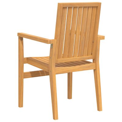 vidaXL Sztaplowane krzesła ogrodowe, 4 szt., 56,5x57,5x91 cm, tekowe