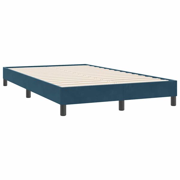 vidaXL Ł&oacute;żko typu Box Spring bez materaca Ciemnoniebieskie 120x220 cm