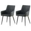 Venture Home Krzesła stołowe Comfort, 2 szt., imitacja sk&oacute;ry, czarne