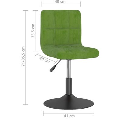 vidaXL Obrotowe krzesła stołowe, 4 szt., jasnozielone, aksamitne