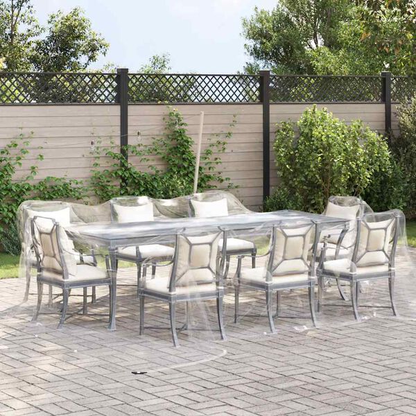 vidaXL Przezroczysta plandeka z oczkami 5x6 m PVC