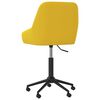 vidaXL Obrotowe krzesło biurowe, musztardowe, obite aksamitem
