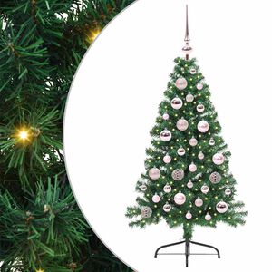 vidaXL Sztuczna choinka z oświetleniem na Boże Narodzenie 120 cm PVC