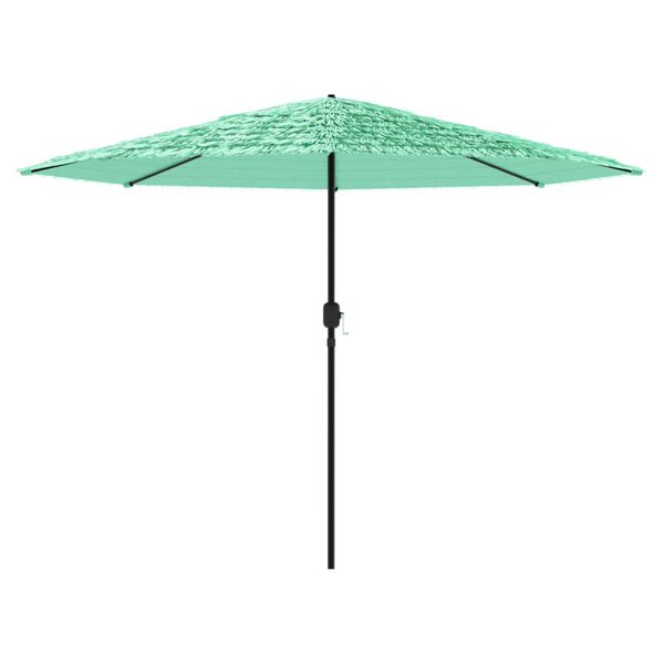 vidaXL Parasol ogrodowy na stalowym słupku, zielony, 388x388x248 cm