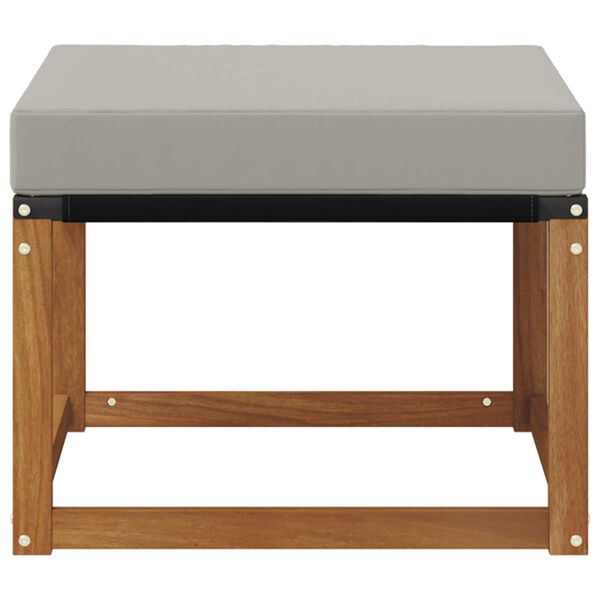 vidaXL Pufa na zewnątrz Lite drewno akacjowe i tkanina tekstylna