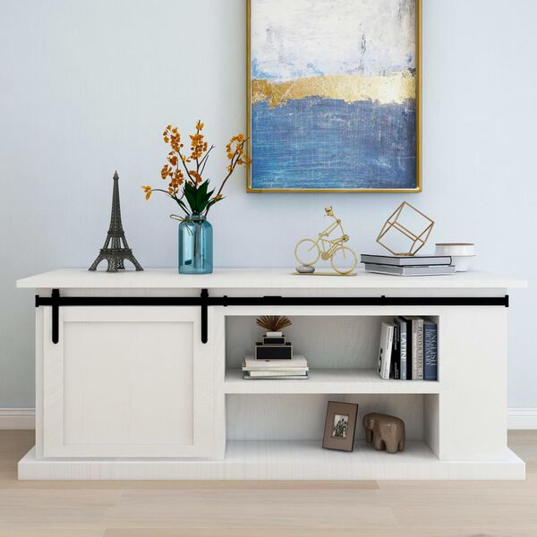 vidaXL System do drzwi przesuwnych do mebli, stal węglowa, 183 cm