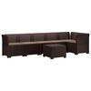 vidaXL Sofa Ogrodowa 6-osobowa z Poduszkami w Wyglądzie Rattanu PP