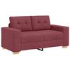 vidaXL Sofa 3 pcs Czerwony Wiatr 221 x 80 x 80 cm Tkanina lniana