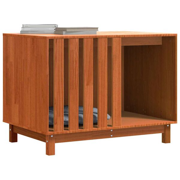 vidaXL Domek dla Ps&oacute;w Woskowy Brąz 90 x 60 x 67 cm Lite drewno sosnowe