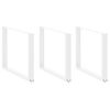 vidaXL Nogi do stołu jadalnego w kształcie litery U 3 szt. Białe 100x(72-73) cm Stal