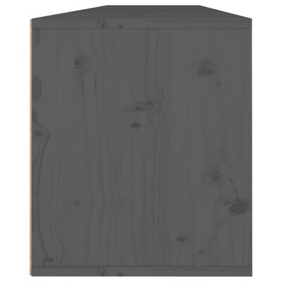 vidaXL Szafki ścienne, 2 szt., szare 80x30x35 cm, lite drewno sosnowe