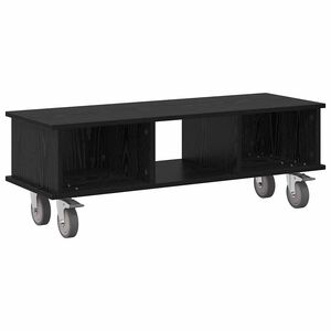 vidaXL St&oacute;ł pod telewizor Czarny Dąb 100 x 35 x 35 cm