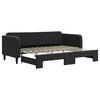 vidaXL Sofa rozsuwana, czarna, 90x200 cm, aksamit