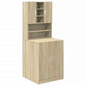vidaXL Szafki na pralkę, 2 szt., dąb sonoma, materiał drewnopochodny