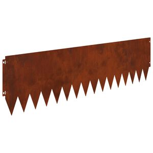 vidaXL Krawężnik do trawnika 20 pcs 103 x 30 cm Stal Rdzawy