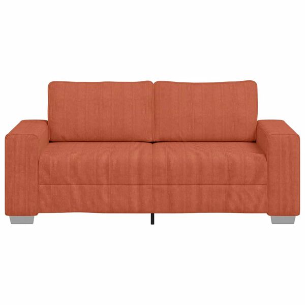 vidaXL Sofa dwuosobowa, czerwono-pomarańczowa, 180x77x82 cm