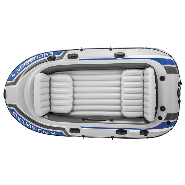 Intex Nadmuchiwany ponton Excursion 4 z silnikiem i uchwytem