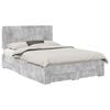 vidaXL Ramka ł&oacute;żka Betonowy szary 140 x 190 cm Drewno inżynieryjne