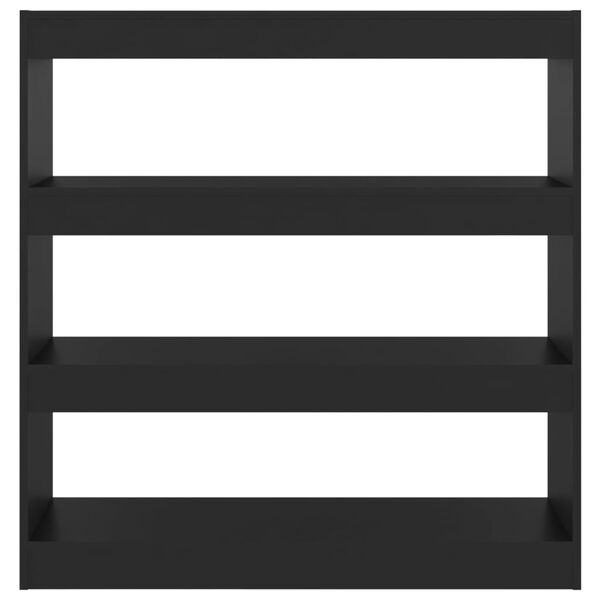 vidaXL Regał na książki/przegroda, czarny, 100x30x103 cm