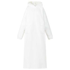 vidaXL Bluza-koc Biały L Fleece i Flanela