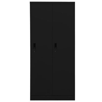 vidaXL Szafa, czarna, 80x50x180 cm, stalowa