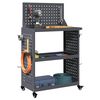 vidaXL Wózek narzędziowy z półką z kołem Antracyt 65 x 35 x 111 cm