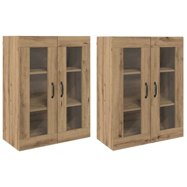 vidaXL Szafki montowane na ścianie 2 pcs dąb artisan 69,5 x 34 x 90 cm