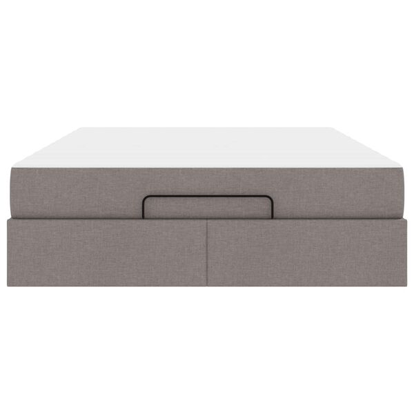 vidaXL Rama ł&oacute;żka z materacem z materacem 2 pcs Ciemnoszary tkanina
