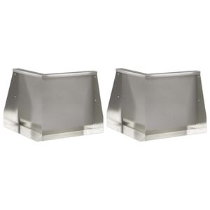 vidaXL Mur oporowy 2 szt. 50 x 50 x 40 cm Stal nierdzewna srebrny