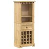 vidaXL Szafka na wino Corona, 56x35x134,5 cm, lite drewno sosnowe