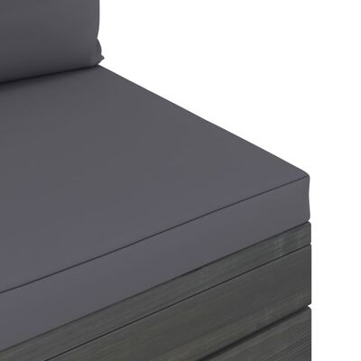 vidaXL 10-cz. zestaw wypoczynkowy z palet, z poduszkami, lita sosna