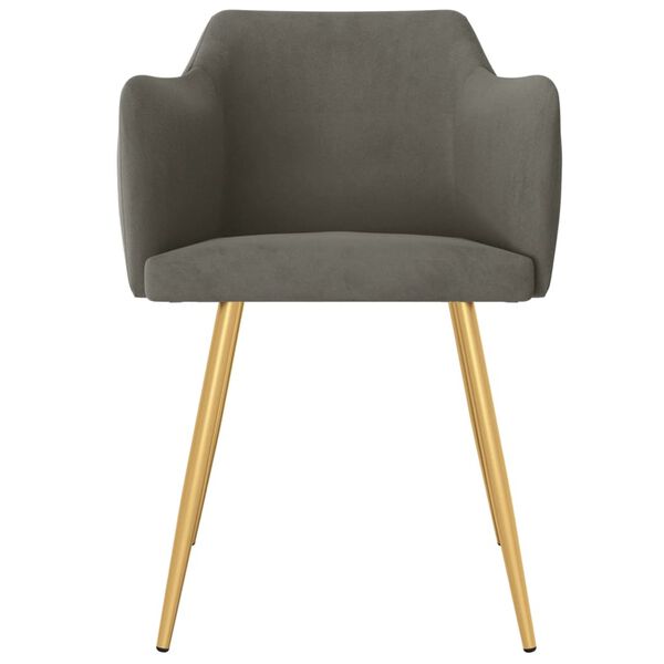 vidaXL krzesła stołowe, 2 szt., ciemnoszare, aksamitne