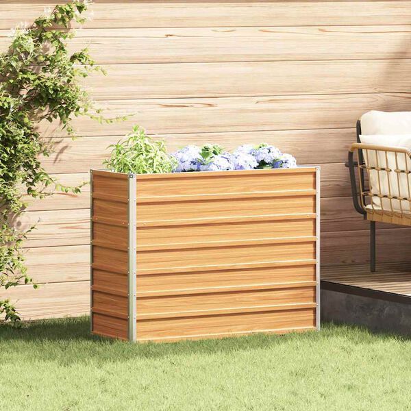 vidaXL Donica do podwyższonej rabaty, 100x40x77cm, stal galwanizowana