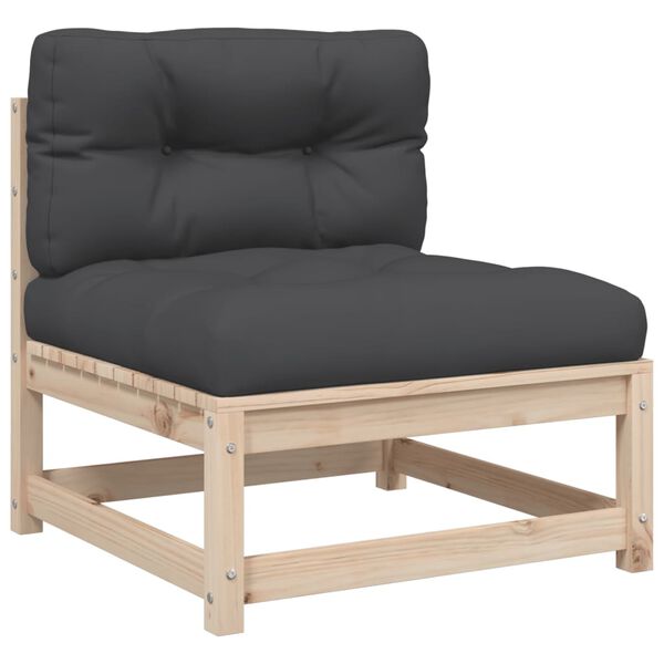 vidaXL 8-cz. zestaw wypoczynkowy do ogrodu, z poduszkami, sosnowy