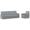 vidaXL Zestaw Sof 2 pcs jasnoszary tkanina