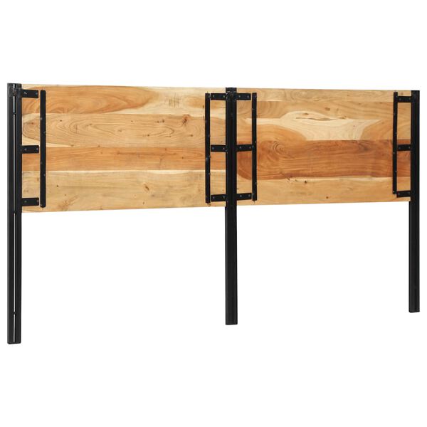 vidaXL Zagł&oacute;wek 200 cm lite drewno akacjowe i żelazo