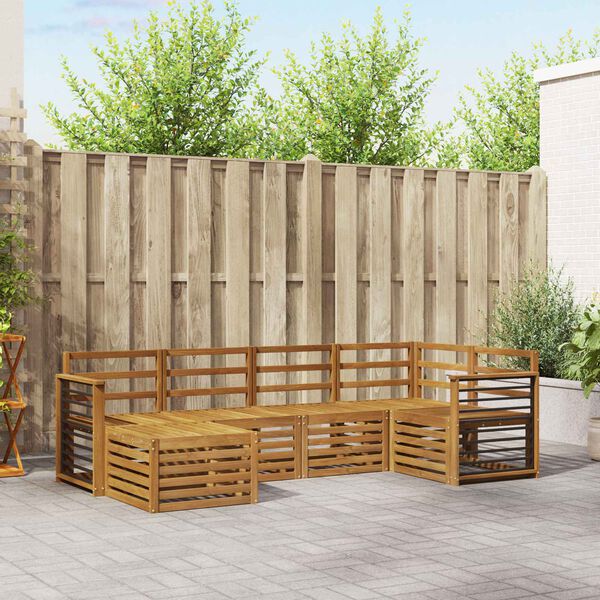 vidaXL Zestawy sof 6 pcs Naturalny Lite Drewno Akacji