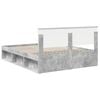 vidaXL Ramka ł&oacute;żka Szary beton 150 x 200 cm Lite drewno sosnowe