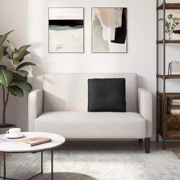 vidaXL Poduszka na plecy Czarny 50 x 19 x 45 cm tkanina